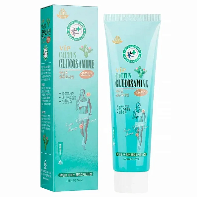 Крем-гель для тела с глюкозамином и экстрактом опунции Daejeon VIP Cactus Glucosamine Gold Cream 165